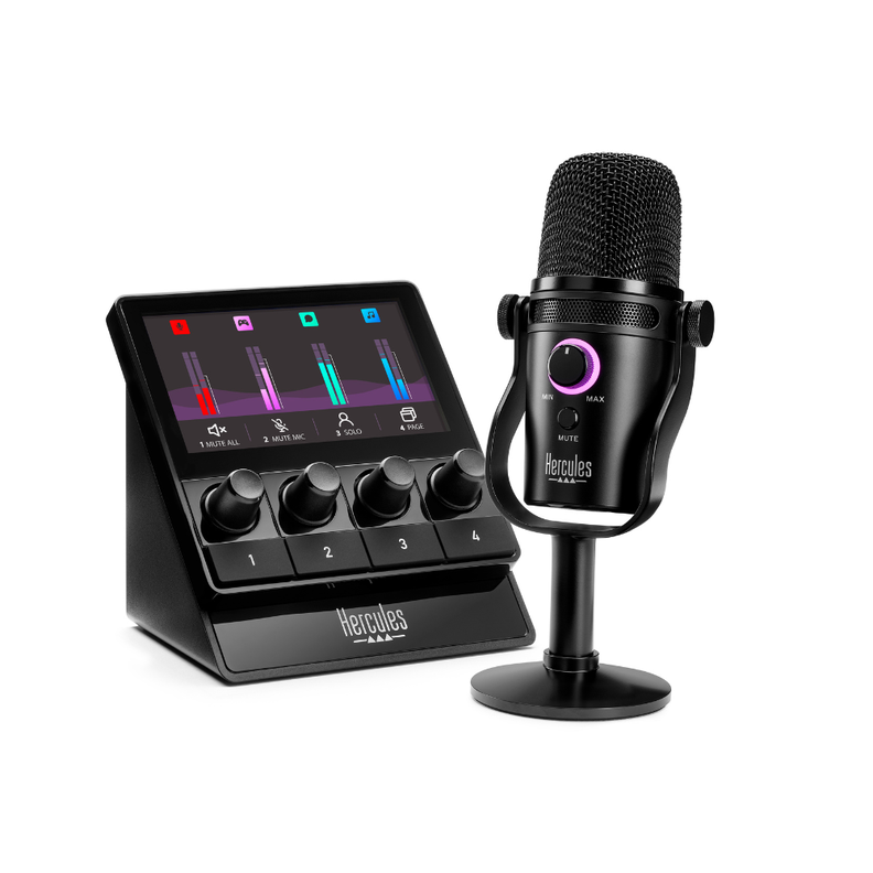 Hercules DJ Stream Starter Kit WW Pack Completo con Controlador y Micr fono Negro