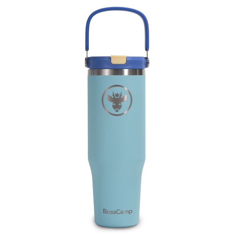 Vaso Termico Mug Termo BossCamp 1200ml Tapa 2 en 1 Celeste