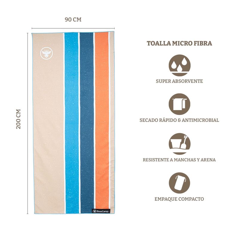 Toalla Playa Microfibra Grande XL Quintay Bosscamp (90 x 200)-2