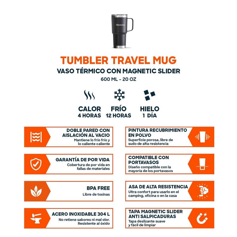 VASO TERMICO TAPA MAGNETIC SLIDER 600 ML TERMO MUG DISCOVERY-3