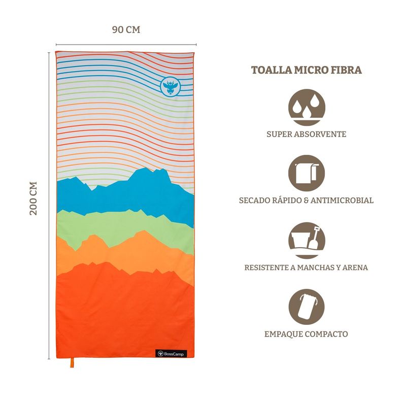 Toalla Playa Microfibra Grande XL Cielo Bosscamp (90 x 200)-2