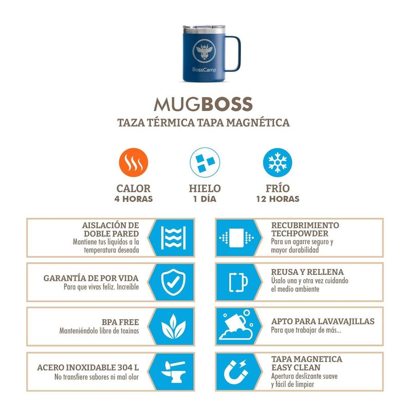 TAZA TERMICA TAPA MAGNETIC SLIDER 350 ML TERMO MUG BOSSCAMP-3