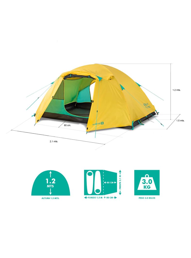 Carpa Técnica Puelche II, 2 Personas 4.000 mm-2