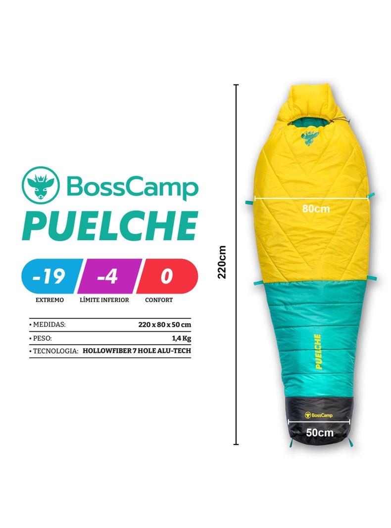 Saco de Dormir Momia Técnico Puelche Bosscamp-4