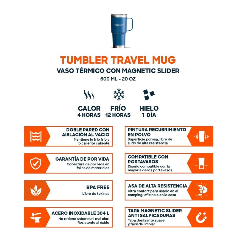 VASO TERMICO TAPA MAGNETIC SLIDER 600 ML TERMO MUG DISCOVERY-3