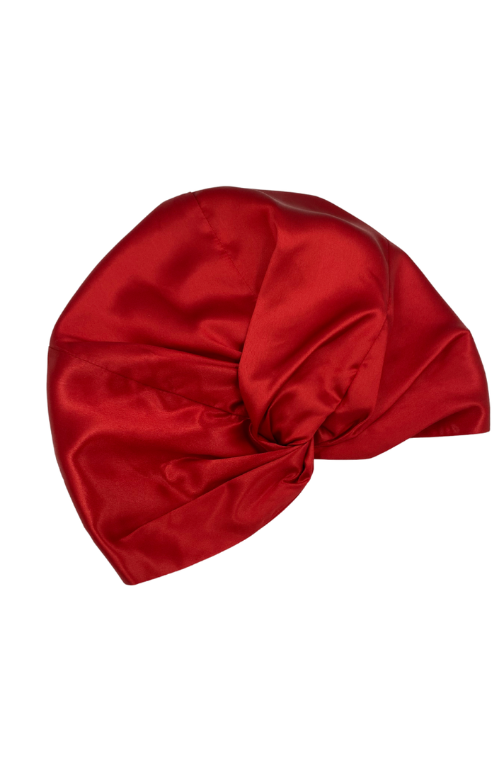 Turbante de Seda Marina Colorina color Rojo-0