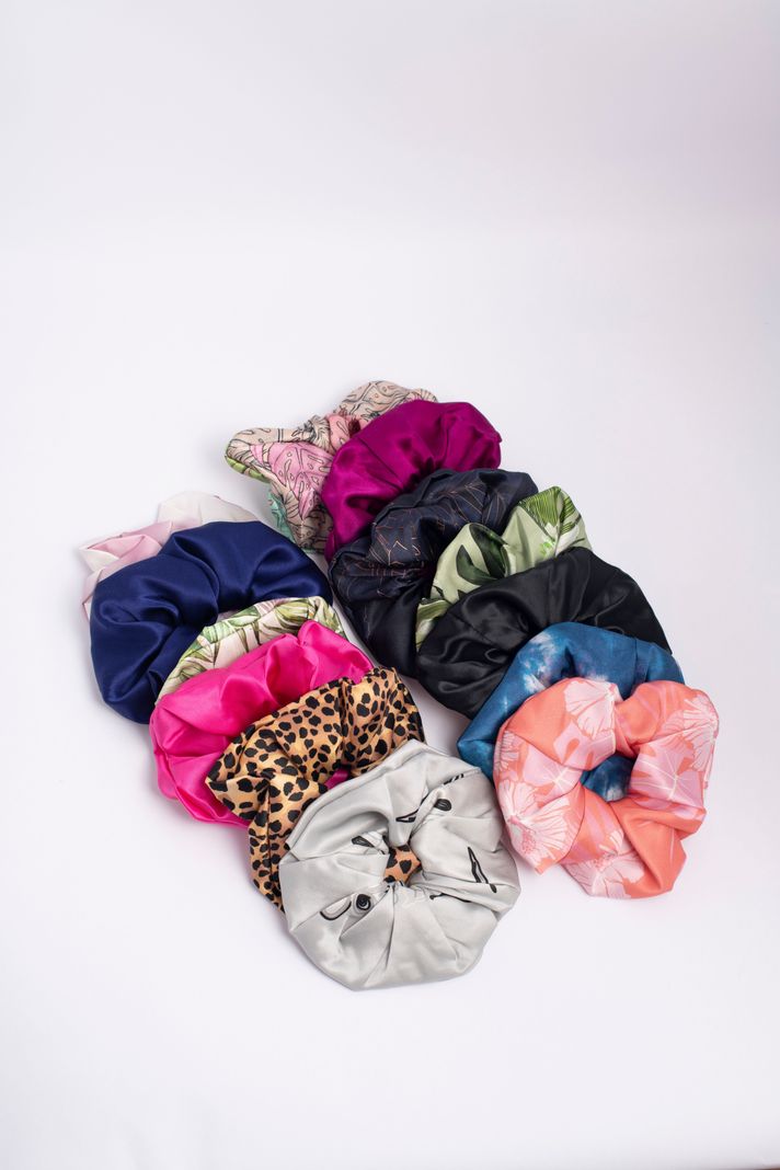 Scrunchie Collet de Seda XL 22 momme Tropical-1