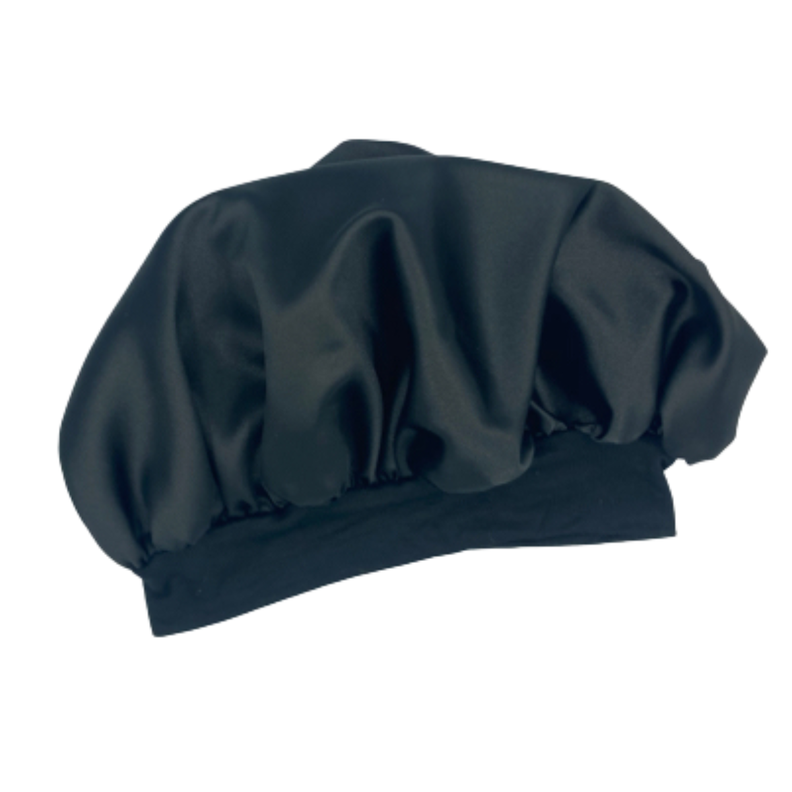 Gorro negro de Saten Marina Colorina
