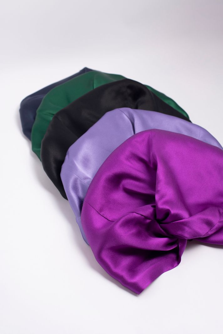Turbante de Seda Marina Colorina Color Cobre-1