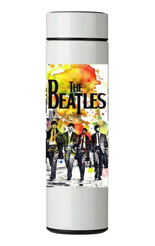 TERMO DIGITAL CON TERMÓMETRO - THE BEATLES - 450 ML-0
