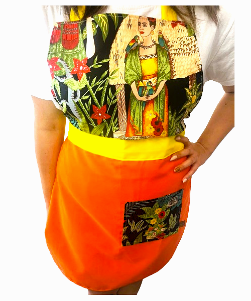 DELANTAL DE COCINA ALGODÓN AMERICANO - FRIDA-1