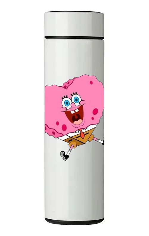 TERMO DIGITAL CON TERMÓMETRO - BOB CORAZÓN - 450 ML-0