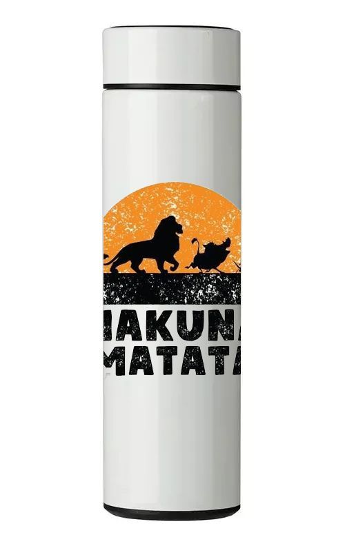 TERMO DIGITAL CON TERMÓMETRO - HAKUNA MATATA - 450 ML-0