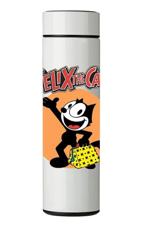 TERMO DIGITAL CON TERMÓMETRO - GATO FÉLIX - 450 ML-0
