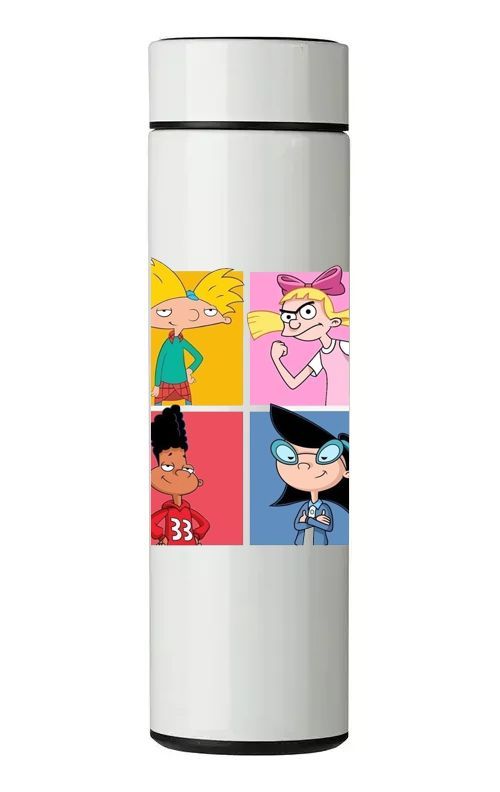 TERMO DIGITAL CON TERMÓMETRO - HEY ARNOLD - 450 ML-0