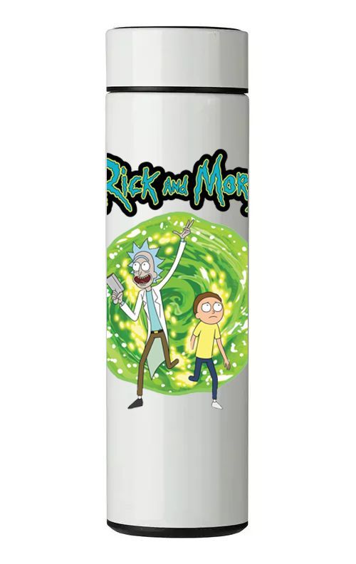 TERMO DIGITAL CON TERMÓMETRO - RICK AND MORTY - 450 ML-0