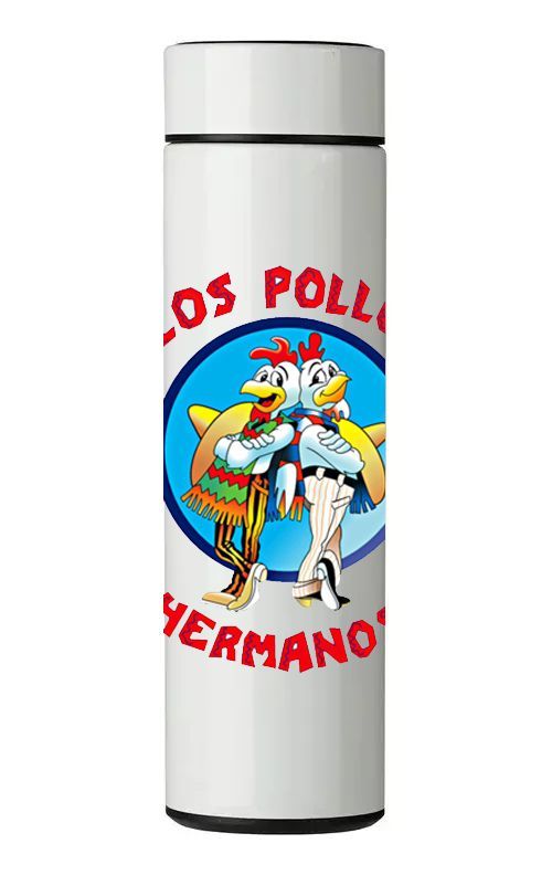 TERMO DIGITAL CON TERMÓMETRO - LOS POLLOS HERMANOS - 450 ML-0
