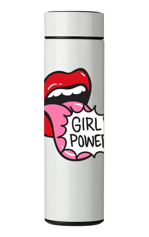 TERMO DIGITAL CON TERMÓMETRO - GIRL POWER - 450 ML-0