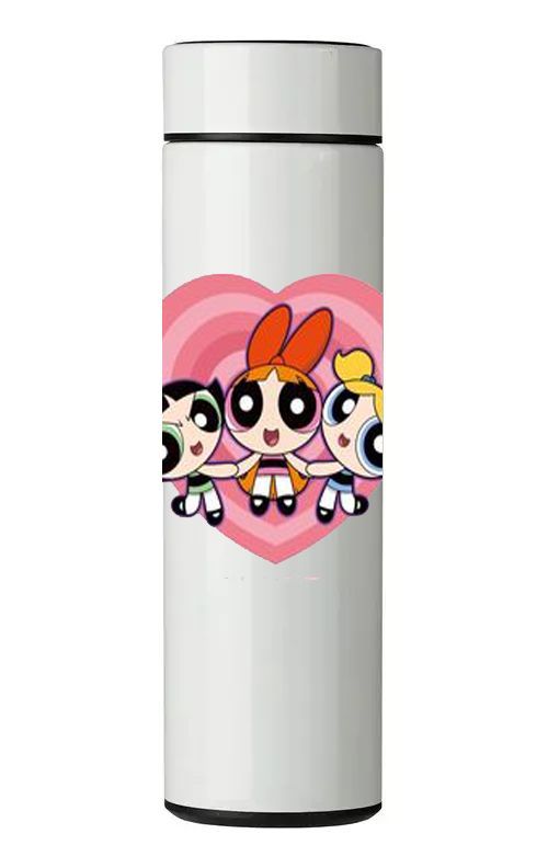 TERMO DIGITAL CON TERMÓMETRO - CHICAS SUPERPODEROSAS - 450 ML-0