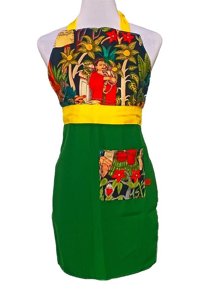 DELANTAL DE COCINA ALGODÓN AMERICANO - FRIDA-0