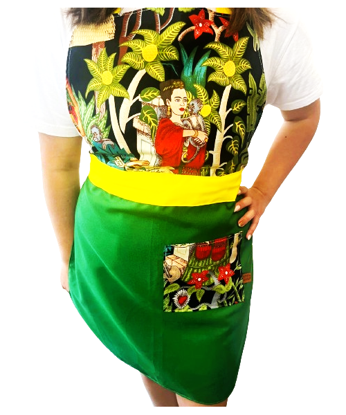 DELANTAL DE COCINA ALGODÓN AMERICANO - FRIDA-1