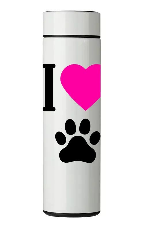 TERMO DIGITAL CON TERMÓMETRO - YO AMO PERRO - 450 ML-0