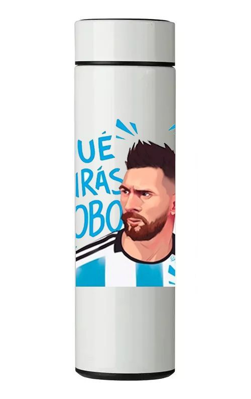 TERMO DIGITAL CON TERMÓMETRO - MESSI - 450 ML-0