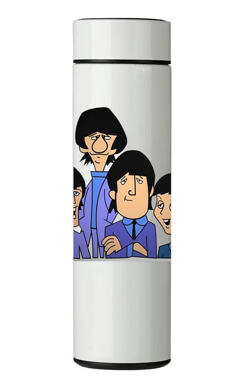 TERMO DIGITAL CON TERMÓMETRO - THE BEATLES - 450 ML-0
