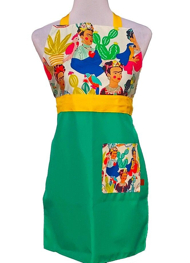 DELANTAL DE COCINA ALGODÓN AMERICANO - FRIDA-0
