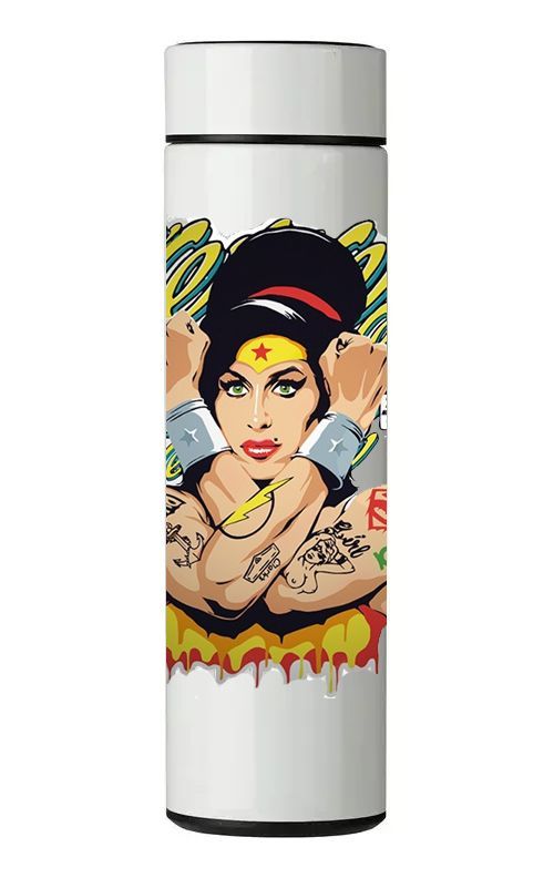 TERMO DIGITAL CON TERMÓMETRO - AMY WINEHOUSE - 450 ML-0