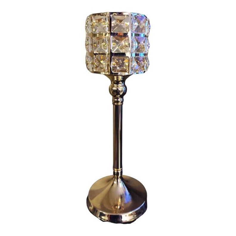Porta Vela Metal Dorado 31 Cm-0