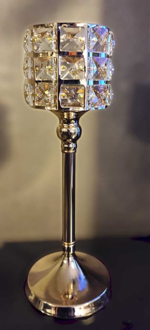 Porta Vela Metal Dorado 31 Cm-1