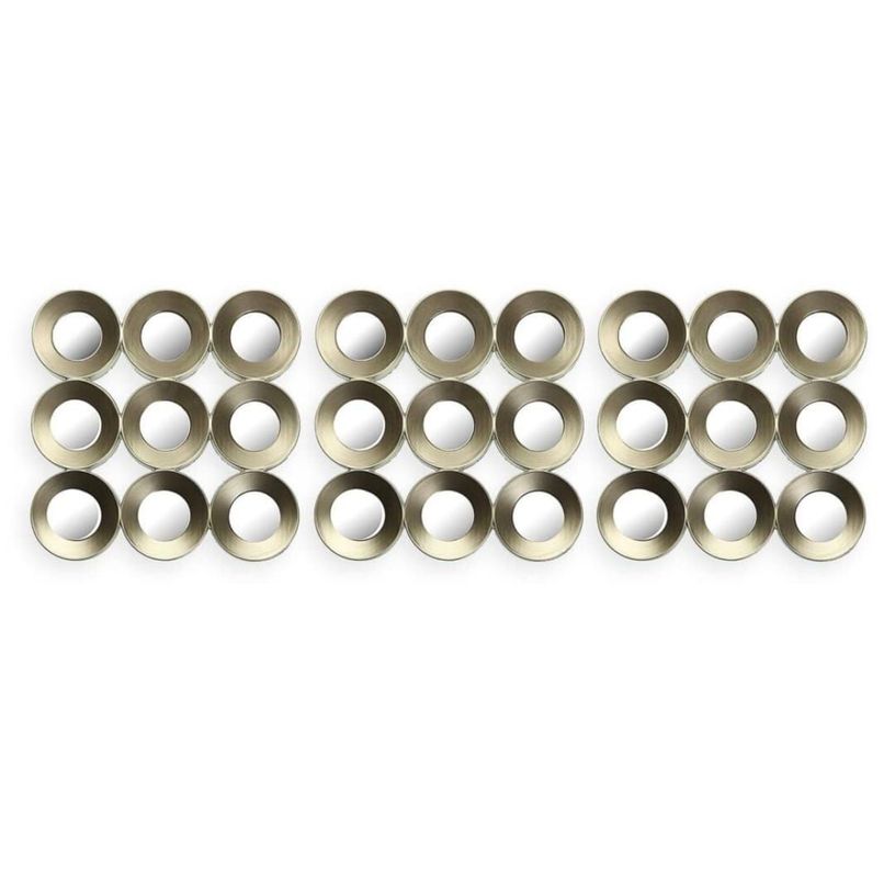 Set 3 Espejos Dorados Cada Panel Mide 25x25 Cm -0