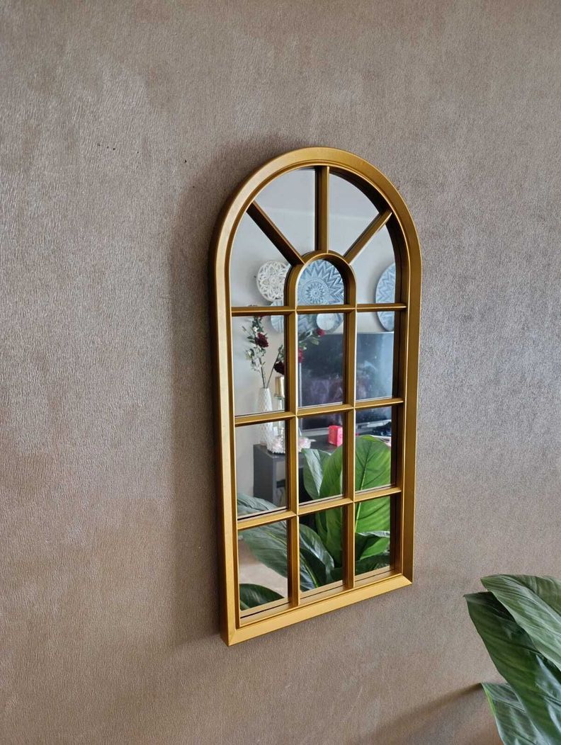Espejo Forma Ventana, Dorado 70 Cm Alto X 35 Cm Ancho-3