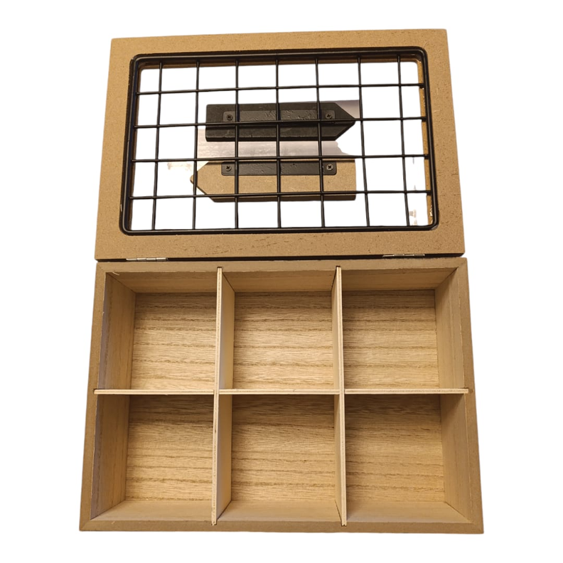 Caja Madera Para Bolsas De Te 6 Divisiones Diseño Coffe Time-3