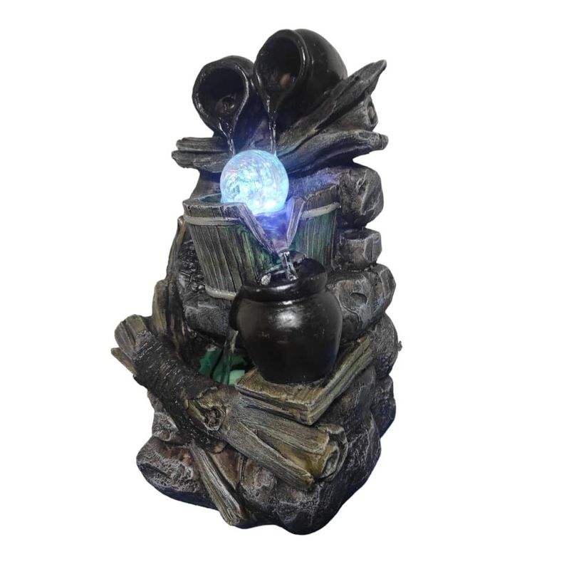 Fuente De Agua Diseño 3 Cantaros Con Luz Y Esfera, 35 Cm-2