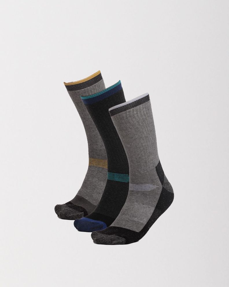 CALCETINES DE LANA TREKKING,  3 UNID-0