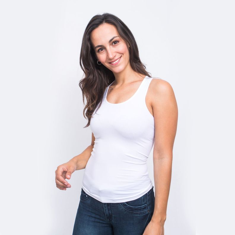Polera Microfibra Musculosa Blanca-0