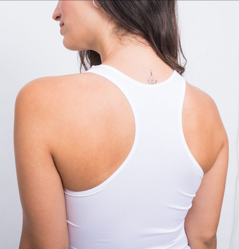 Polera Microfibra Musculosa Blanca-1