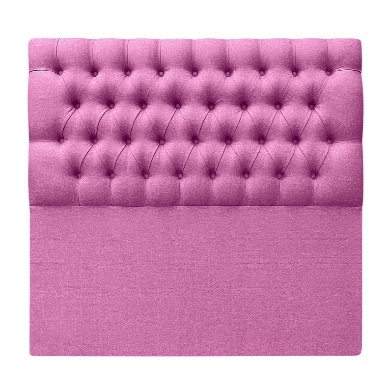 Respaldo Capitoné Queen Lino Fucsia-0