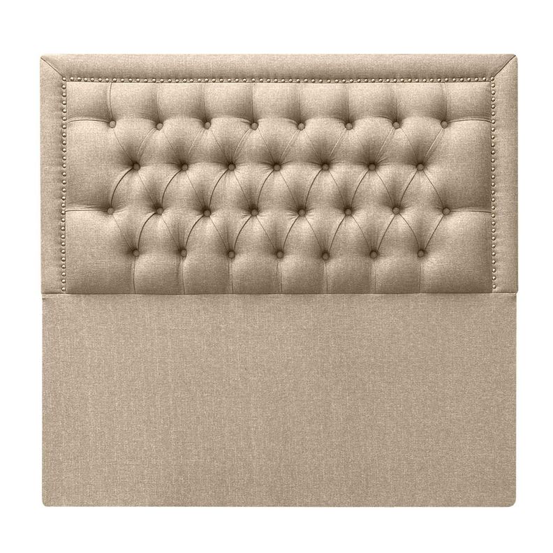 Respaldo Capitoné Frame Tachas 2 plazas Lino Beige-0