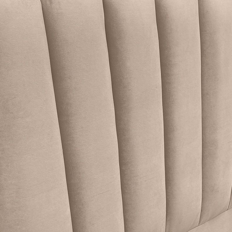 Respaldo de Cama Tubular Vertical Felpa Beige 1,5 Plazas-2