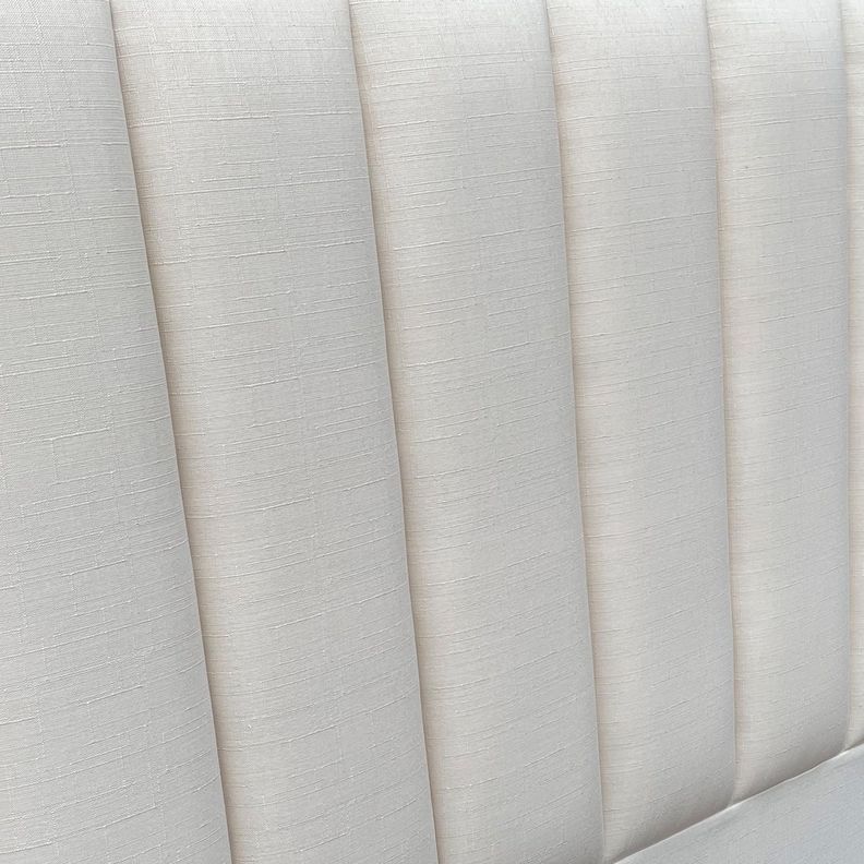 Respaldo Tubular Vertical Lino Crema - Queen-1