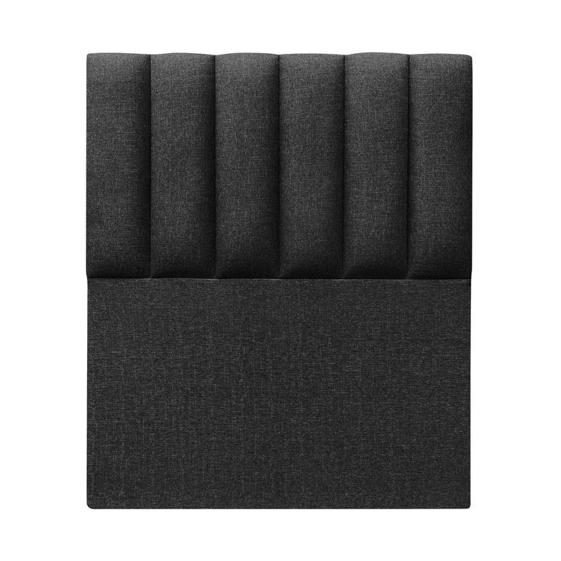 Respaldo Tubular Vertical 1,5 plazas Lino Negro-0