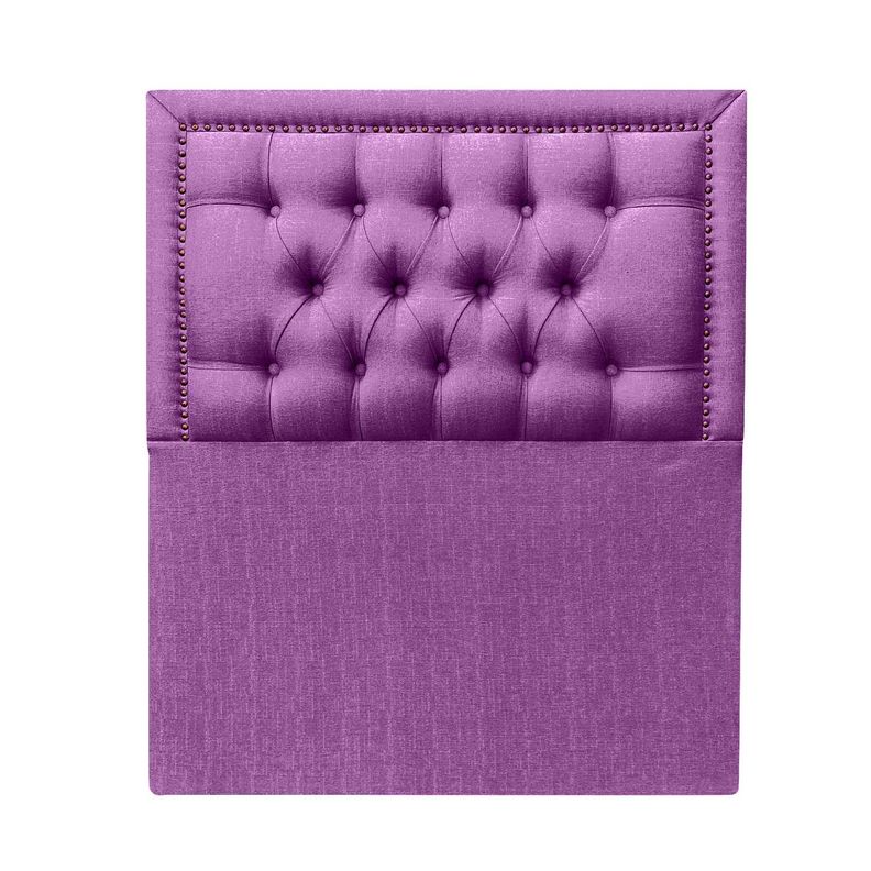 Respaldo Capitoné Frame Tachas 1 plaza Lino Morado-0