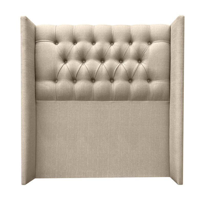 Respaldo Capitoné Wing Recto 1,5 plazas Lino Beige-0