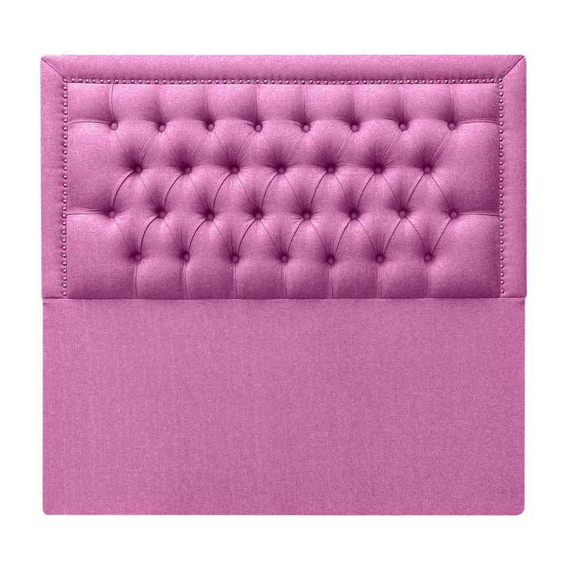 Respaldo Capitoné Frame Tachas King Lino Fucsia-0