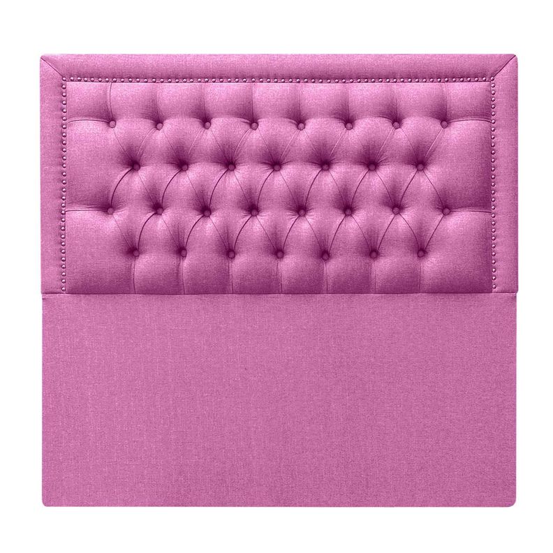 Respaldo Capitoné Frame Tachas 2 plazas Lino Fucsia-0
