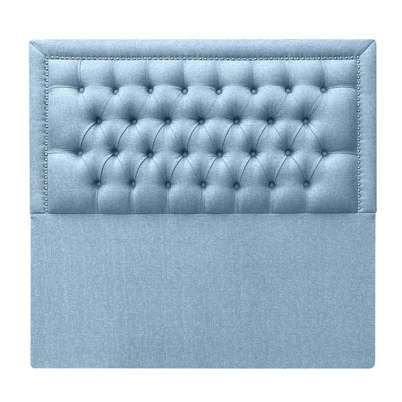 Respaldo Capitoné Frame Tachas King Lino Celeste-0