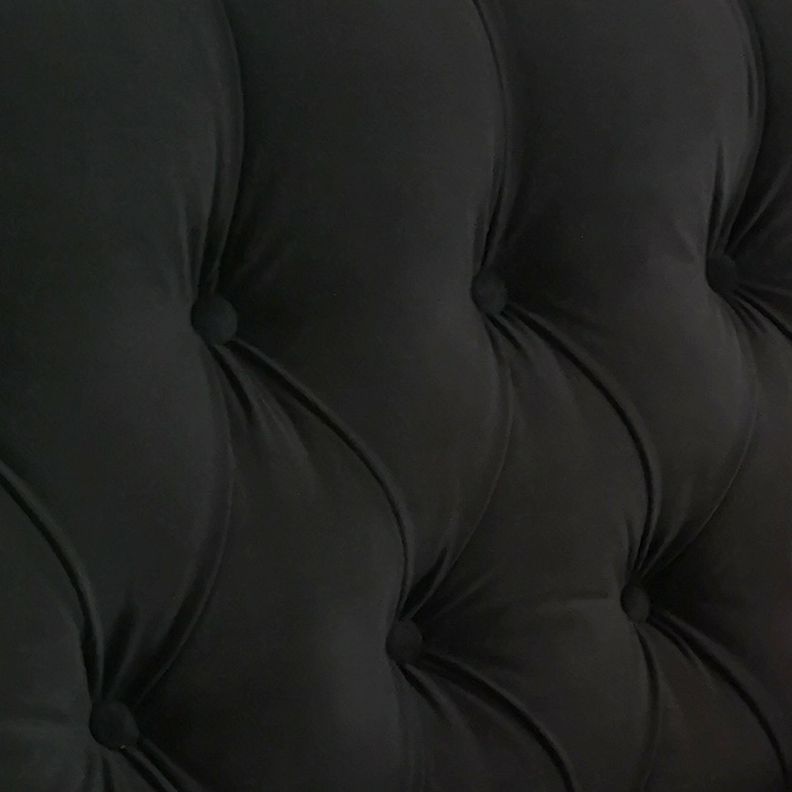 Respaldo Capitoné Premium Felpa Negro - King-1
